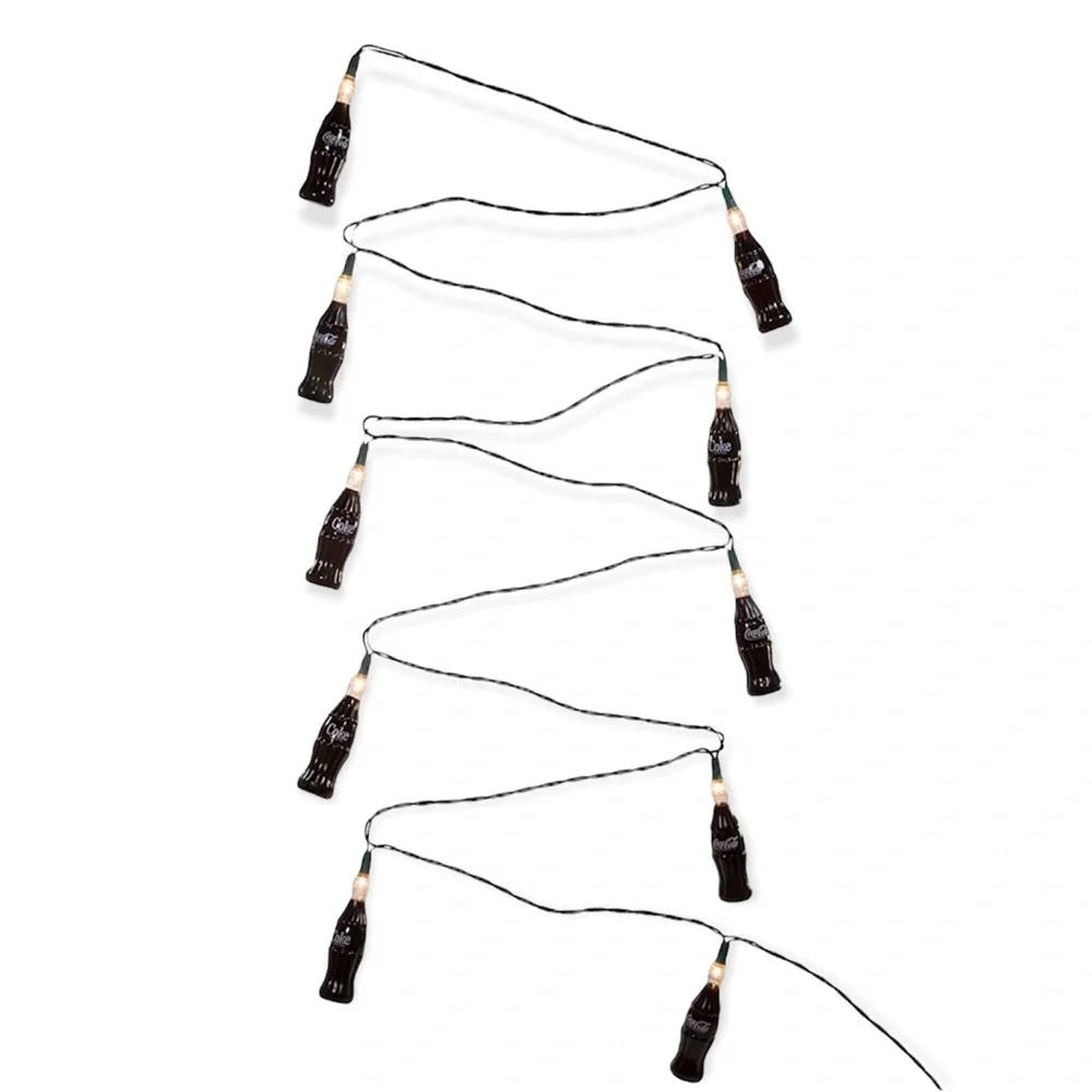 Coca Cola VTG Coke Glass Bottles String Light Set